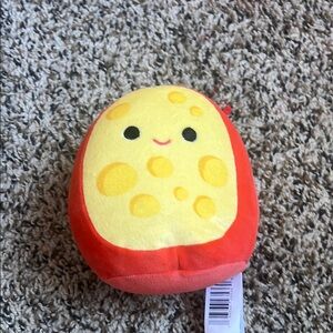 Cheerful Red and Yellow Plush Toy